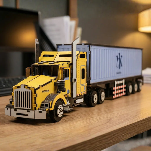 Tractocamión con Tráiler Rompecabezas 3D