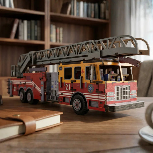 Camión Escalera de Bomberos Rompecabezas 3D