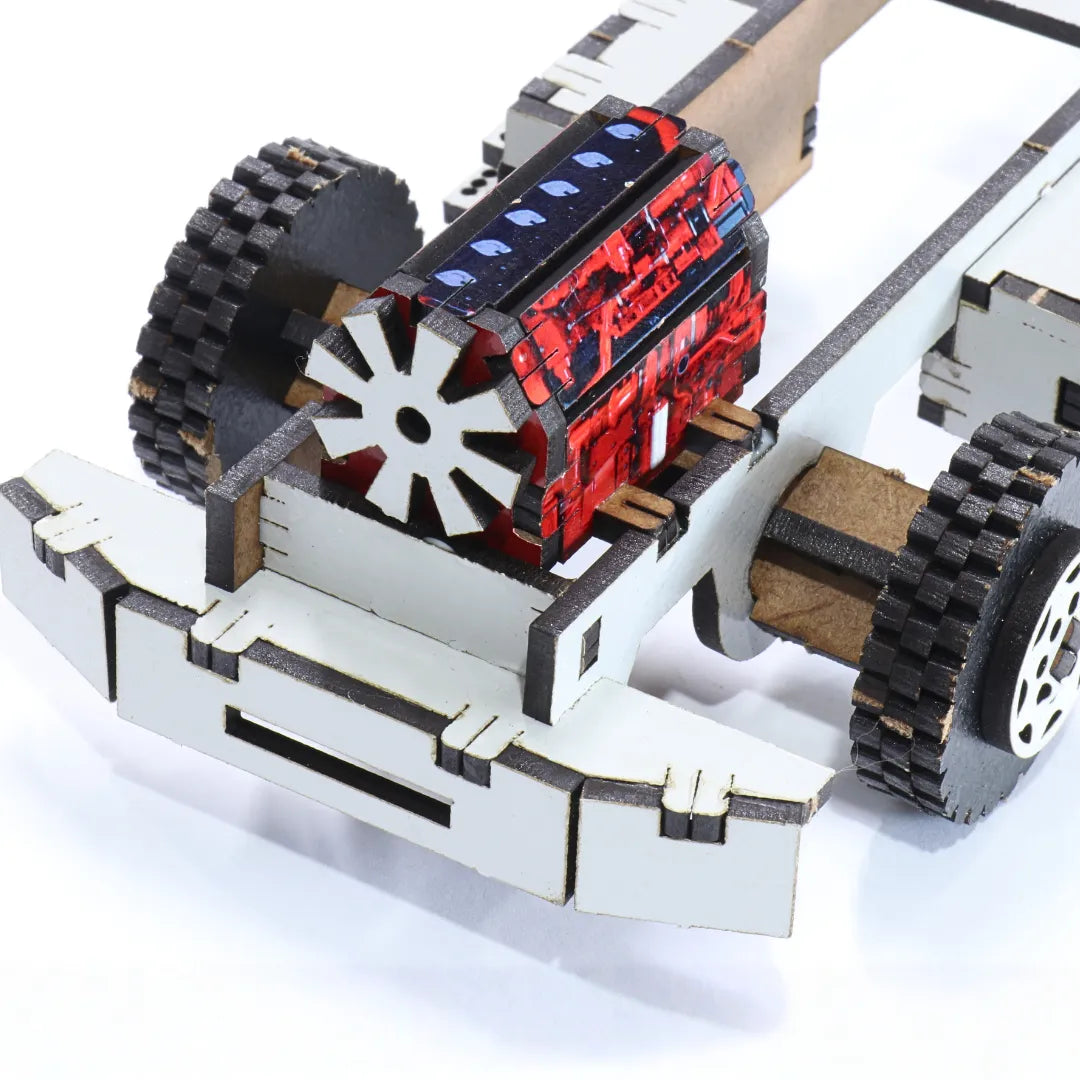 Tractocamión con tráiler y contenedor