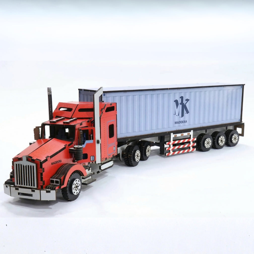 Tractocamión con Tráiler Rompecabezas 3D